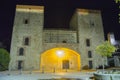 Provincial Archaeological Museum at night (Badajoz) Royalty Free Stock Photo