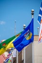 Provincial flags waving in the wind Royalty Free Stock Photo