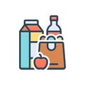 Color illustration icon for Provisions, supplying and goods