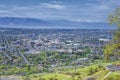 Provo Landscape and Utah Lake views from the Bonneville Shoreline Trail BST and theY trail, which follows the eastern shoreline