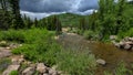 Provo river in Uinta Wasatch national forest Royalty Free Stock Photo