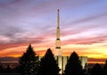 Provo Utah Temple at Sunset Royalty Free Stock Photo