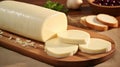 Provolone cheese: it\'s pale gold, semi-hard texture with slightly tangy taste that deepens with age