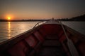 Prow boat on lake