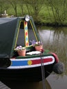 Prow of a Canal Narrowboat. Royalty Free Stock Photo