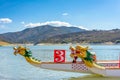 Prow of Dragon Boat - traditional Asian longboat Royalty Free Stock Photo