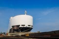 Prow ship on blue sky