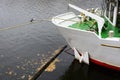 The prow of the ship traffic on the surface of the river