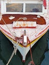 Prow of Small Wooden Greek Fishing Boat, Greece Royalty Free Stock Photo