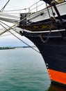 Prow of a Tall Mast Sailing Ship on San Diego Bay Royalty Free Stock Photo