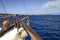 A tourist ship on a cruise Royalty Free Stock Photo