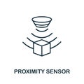 Proximity Sensor outline icon. Thin line style from sensors icons collection. Pixel perfect simple element proximity sensor icon