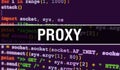 Proxy with Abstract Technology Binary code Background.Digital binary data and Secure Data Concept. Software / Web Developer