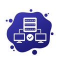 Proxy server icon with computers