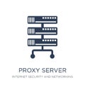proxy server icon. Trendy flat vector proxy server icon on white