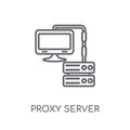 proxy server linear icon. Modern outline proxy server logo conce