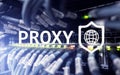 PROXY server, VPN, Virtual Private network technology. Cyber security Royalty Free Stock Photo