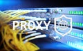 PROXY server, VPN, Virtual Private network technology. Cyber security Royalty Free Stock Photo
