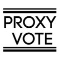 PROXY VOTE sign on white background Royalty Free Stock Photo