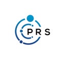 PRS letter technology logo design on white background. PRS creative initials letter IT logo concept. PRS letter design