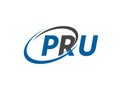 PRU letter creative modern elegant logo design Royalty Free Stock Photo