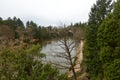 Pruhonice, Czech Republic - March 29, 2024 - the Borin Pond in the Pruhonice Park near Prague at the beginning of spring