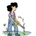 Pruning in garden