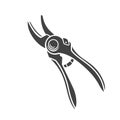 Pruning shears, garden secateurs or hand pruners glyph icon