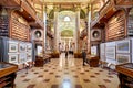 The Prunksaal, center of the old imperial library inside the Austrian National Library. Vienna Austria