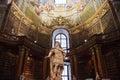 The Prunksaal statue center of the old imperial library for Austrians people and foreign travelers travel visit at State Hall of