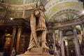 The Prunksaal statue center of the old imperial library for Austrians people and foreign travelers travel visit at State Hall of