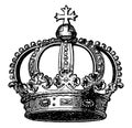 A Prussian crown vintage engraving