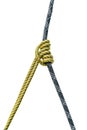 Prussik knot or hitch on a climbing rope