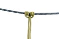 Prussik knot or hitch on a climbing rope Royalty Free Stock Photo