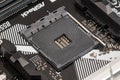 CPU Socket AM4 on mainboard. AMD processors use Socket am4 Royalty Free Stock Photo