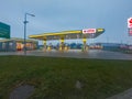 Lotos gas station in the evening