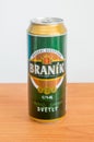 Can of Branik beer from Czech Republic