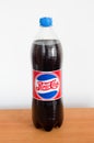 Pepsi-Cola in retro plastic bottle. Royalty Free Stock Photo