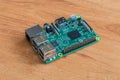 Raspberry Pi 3 Model B. Small single-board computer. Royalty Free Stock Photo