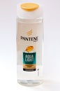 Hair shampoo Pantene Pro-V Aqua Light on white background .