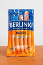 Pack of Berlinki Machos a la kabanos sausages Royalty Free Stock Photo