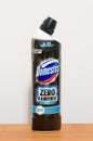 Black bottle of Domestos zero kamienia cleaning product