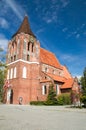 PRUSZCZ GDANSKI, POLAND - May 3, 2017: Exaltations of the Cross Church. Royalty Free Stock Photo
