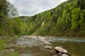 Prut River in Yaremche, Carpathians, Ukraine