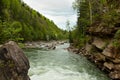 Prut River in Yaremche, Carpathians, Ukraine