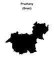 Pruzhany outline map Royalty Free Stock Photo