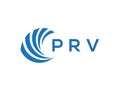 PRV letter logo design on white background. PRV creative circle letter logo concept.