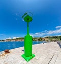 Prvic Luka green beacon Royalty Free Stock Photo