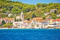 Prvic Luka island village waterfront view Royalty Free Stock Photo