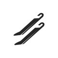 Prying tools icons in black and white.